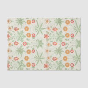 William Morris Green Flower Pattern Design Tissuepapier