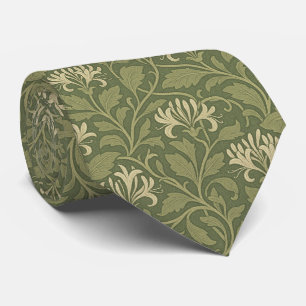  William Morris Green Honeysuckle Elegance Stropdas