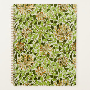 William Morris Green Lonicera Bloemige Behang Planner