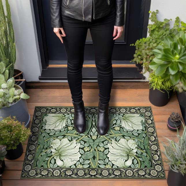 William Morris Green Pimpernel  Pattern Deurmat (Creator heeft geüpload)