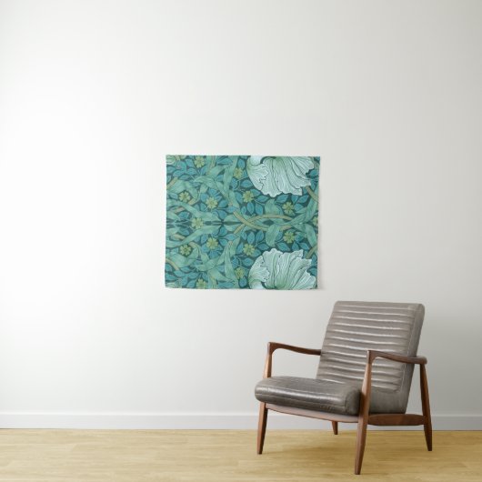 William Morris - Green Pimpernel Pattern Wandkleed (In Situ (horizontaal))