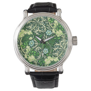 William Morris - Green Seaweed Pattern Horloge