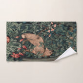 William Morris Greenery Fox Wildlife Bad Handdoek (Handdoek)