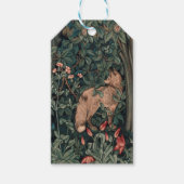 William Morris Greenery Fox Wildlife Cadeaulabel (Voorkant)