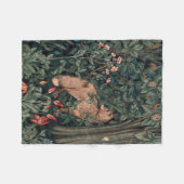 William Morris Greenery Fox Wildlife Fleece Deken (Voorkant (Horizontaal))