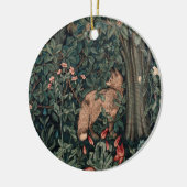 William Morris Greenery Fox Wildlife Keramisch Ornament (Links)
