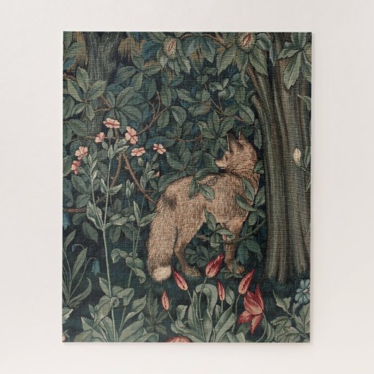 William Morris Greenery Fox Wildlife Legpuzzel (Verticaal)