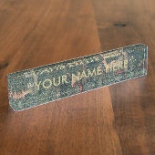 William Morris Greenery Fox Wildlife Naambordje (Zijkant)