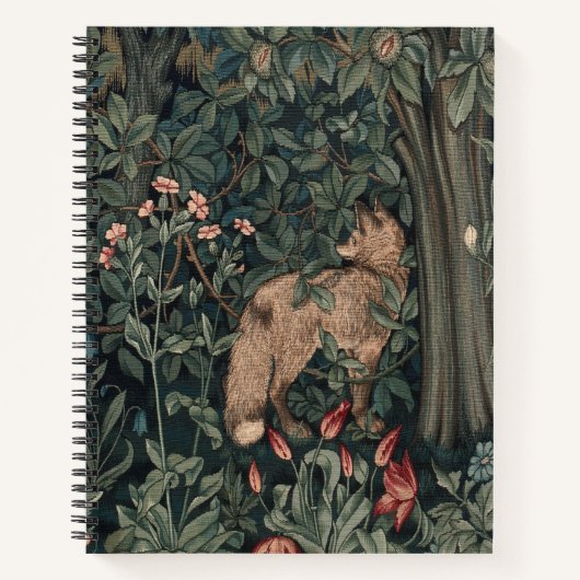 William Morris Greenery Fox Wildlife Notitieboek (Voorkant)