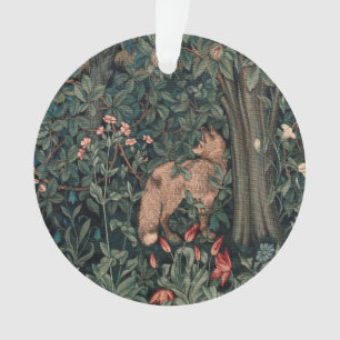 William Morris Greenery Fox Wildlife Ornament