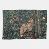 William Morris Greenery Fox Wildlife Theedoek (Horizontaal)