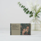William Morris Greenery Fox Wildlife Visitekaartje (Staand voorkant)
