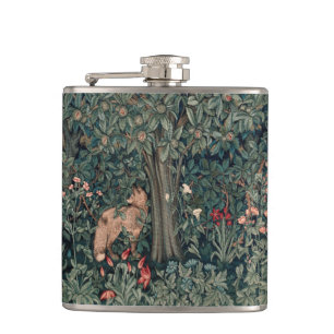 William Morris Greenery Vos Wildlife Kunst Heupfles