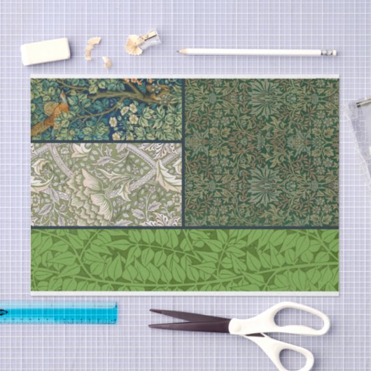 William Morris Grid Collage Decoupage Papier (Craft)
