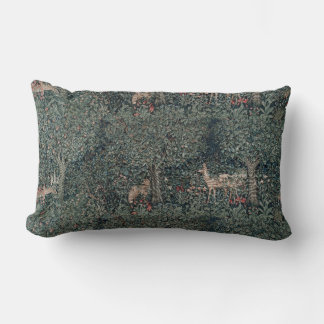 William Morris groen bosdieren Kussen