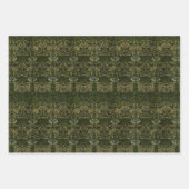 William Morris: Groene tulp en Roos inpakpapier (Voorkant)