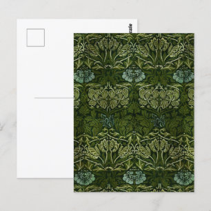William Morris Grote Groene Bladeren & Blauwe Bloe Briefkaart