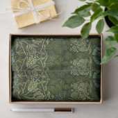 William Morris Grote Groene Bladeren & Blauwe Bloe Tissuepapier (Geschenk)