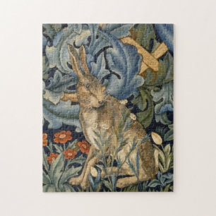 William Morris hare in een Forest Floral Art Nouve Legpuzzel