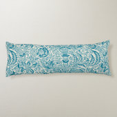 William Morris heeft Blue Botanical geïnspireerd Lichaamskussen (Achterkant)