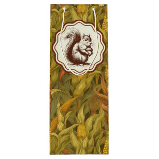 William Morris Herfst Mais Eekhoorn   Wijn Cadeautas
