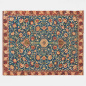 William Morris. Holland Park Carpet. Fleece Deken (Voorkant (Horizontaal))