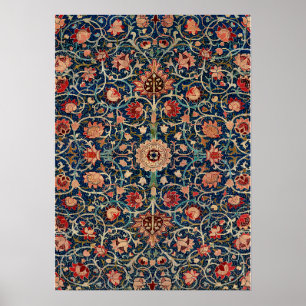 William Morris Holland Park Carpet Pattern Design Poster