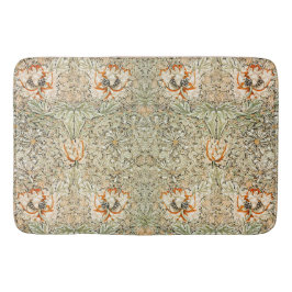 William Morris Honeysuckle Botanical Peach Green Badmat