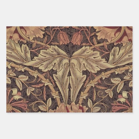 William Morris Honeysuckle Classic Engelse kunst Inpakpapier Vel (Voorkant)