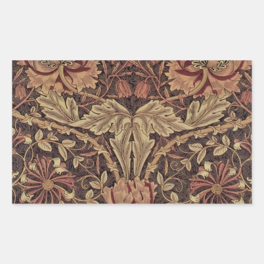 William Morris Honeysuckle Classic Engelse kunst Rechthoekige Sticker (Voorkant)