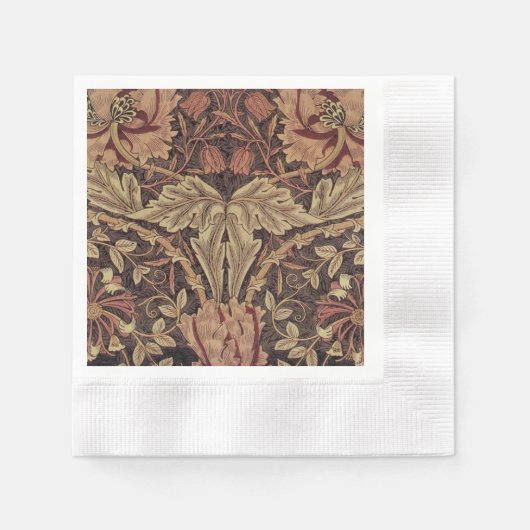 William Morris Honeysuckle Classic Engelse kunst Servet (Voorkant)