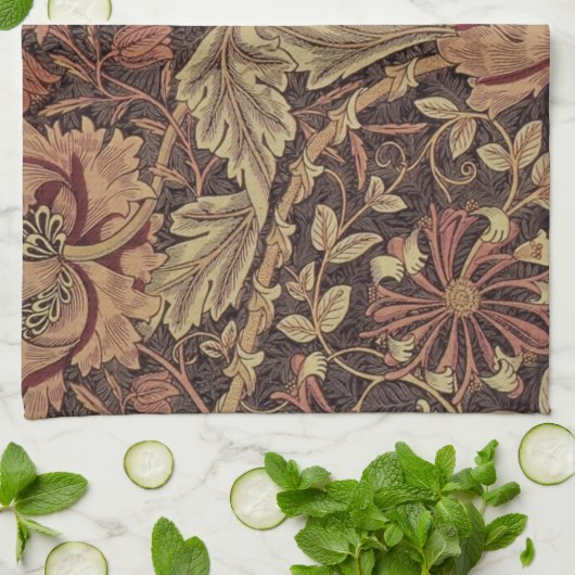 William Morris Honeysuckle Classic Engelse kunst Theedoek (Gevouwen)