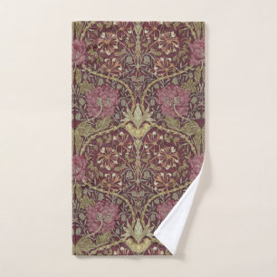 William Morris, Honeysuckle, floral. patroon, kuns Handdoek