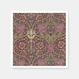 William Morris, Honeysuckle, floral. patroon, kuns Servet