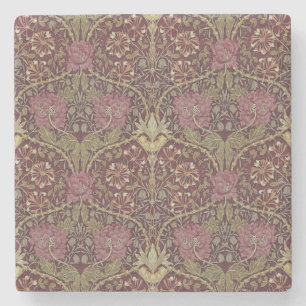 William Morris, Honeysuckle, floral. patroon, kuns Stenen Onderzetter