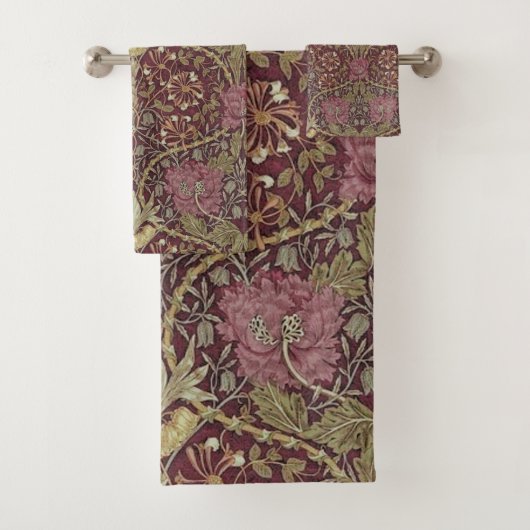 William Morris, Honeysuckle, floreel. patroon, kun Bad Handdoek (Insitu)