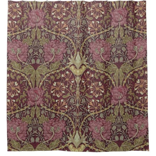 William Morris, Honeysuckle, floreel. patroon, kun Douchegordijn (Voorkant)