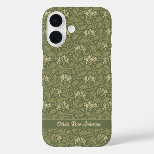 William Morris Honeysuckle Flowers Green Case-Mate iPhone Case (Achterkant)