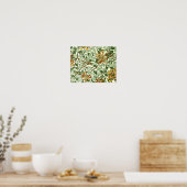 William Morris - Honeysuckle Green en Gold Poster (Keuken)