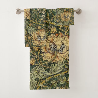 William Morris Honeysuckle Green Floral Bad Handdoek