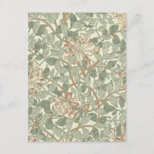 William Morris Honeysuckle Green Floral Briefkaart