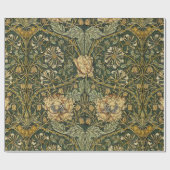 William Morris Honeysuckle Green Floral Cadeaupapier (Vlak)