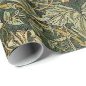 William Morris Honeysuckle Green Floral Cadeaupapier (Rol Hoek)