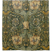 William Morris Honeysuckle Green Floral Douchegordijn (Voorkant)
