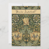William Morris Honeysuckle Green Floral Kaart (Voorkant)