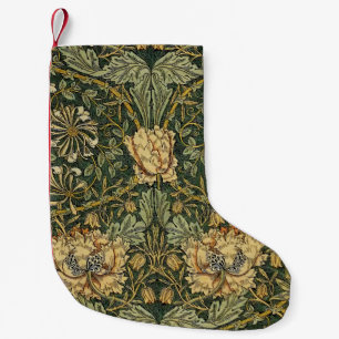 William Morris Honeysuckle Green Floral Kleine Kerstsok