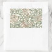 William Morris Honeysuckle Green Floral Rechthoekige Sticker (Tas)