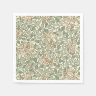 William Morris Honeysuckle Green Floral Servet