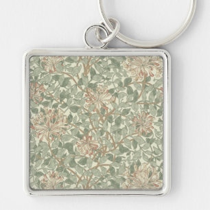 William Morris Honeysuckle Green Floral Sleutelhanger