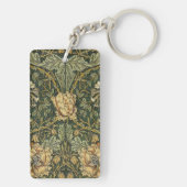 William Morris Honeysuckle Green Floral Sleutelhanger (achterkant)